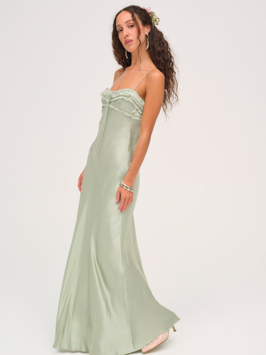 For Love and Lemons Natalie Maxi Dress - Desert Sage