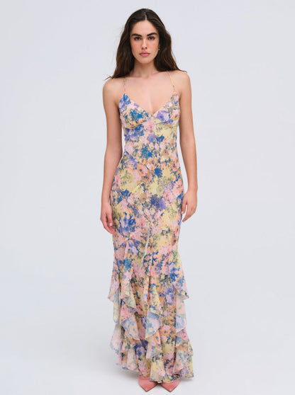 For Love and Lemons Elea Maxi Dress - Pink