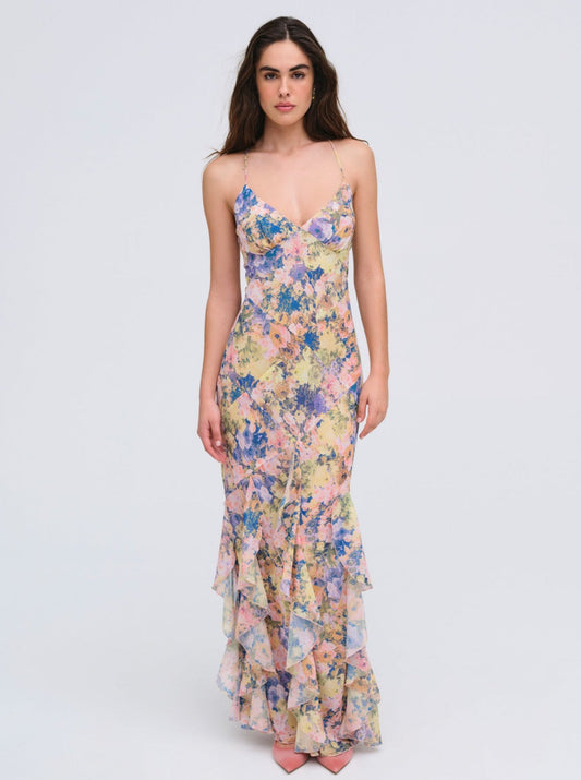 For Love and Lemons Elea Maxi Dress - Pink