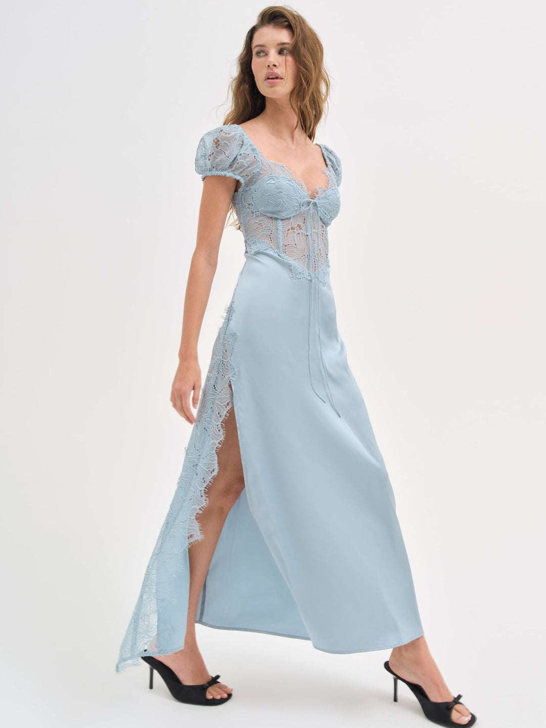 For Love and Lemons Casey Maxi Dress - Blue