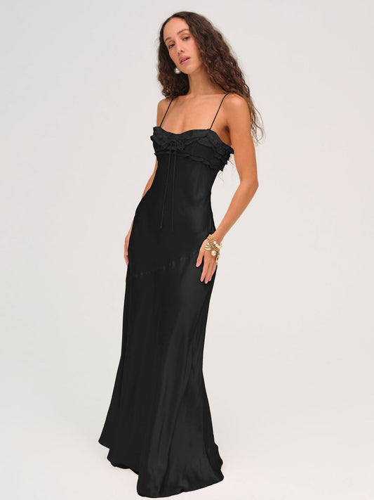 For Love and Lemons Natalie Maxi Dress - Black