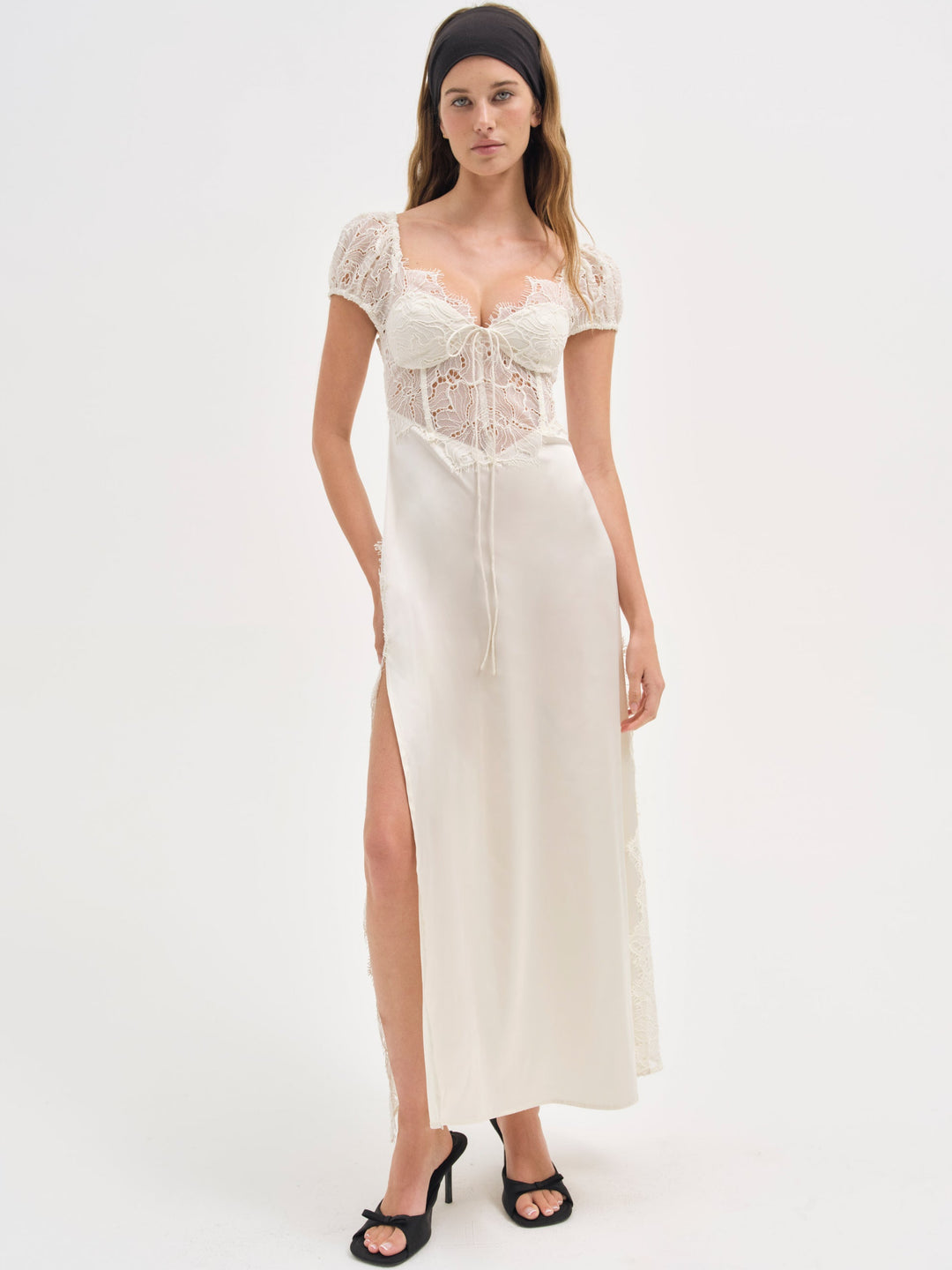For Love and Lemons Casey Maxi Dress - White