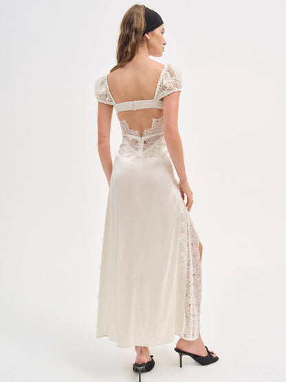 For Love and Lemons Casey Maxi Dress - White
