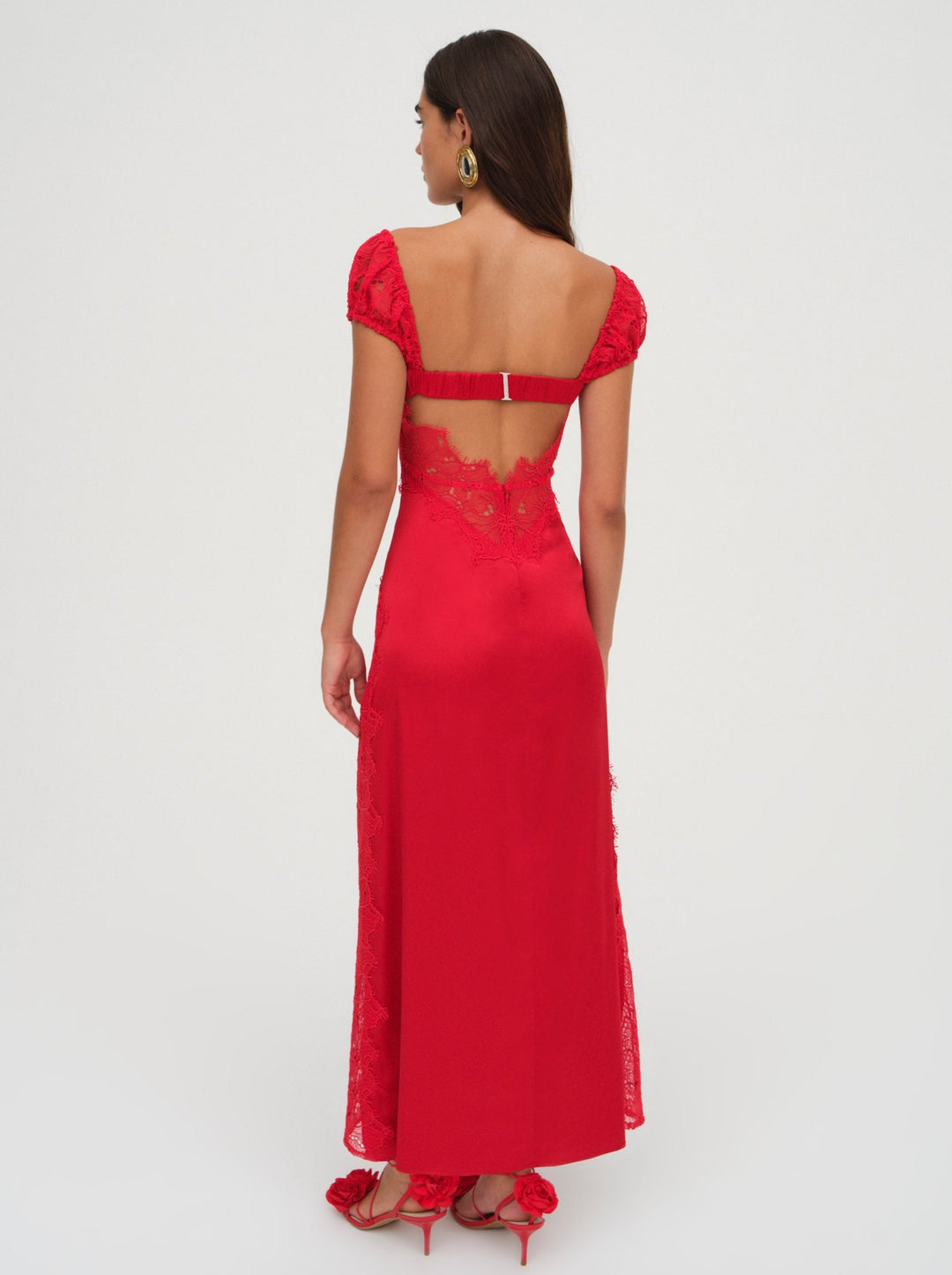 For Love and Lemons Casey Maxi Dress - Red