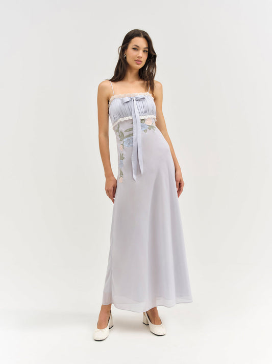 For Love and Lemons Jasmine Maxi Dress - Blue