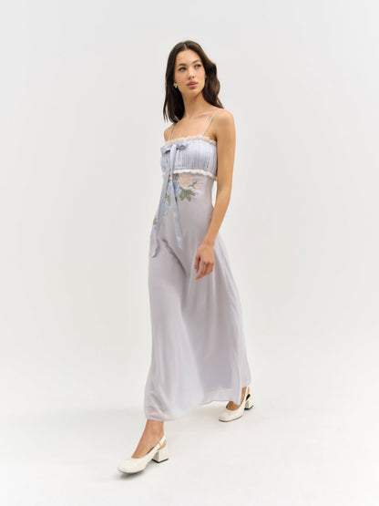 For Love and Lemons Jasmine Maxi Dress - Blue