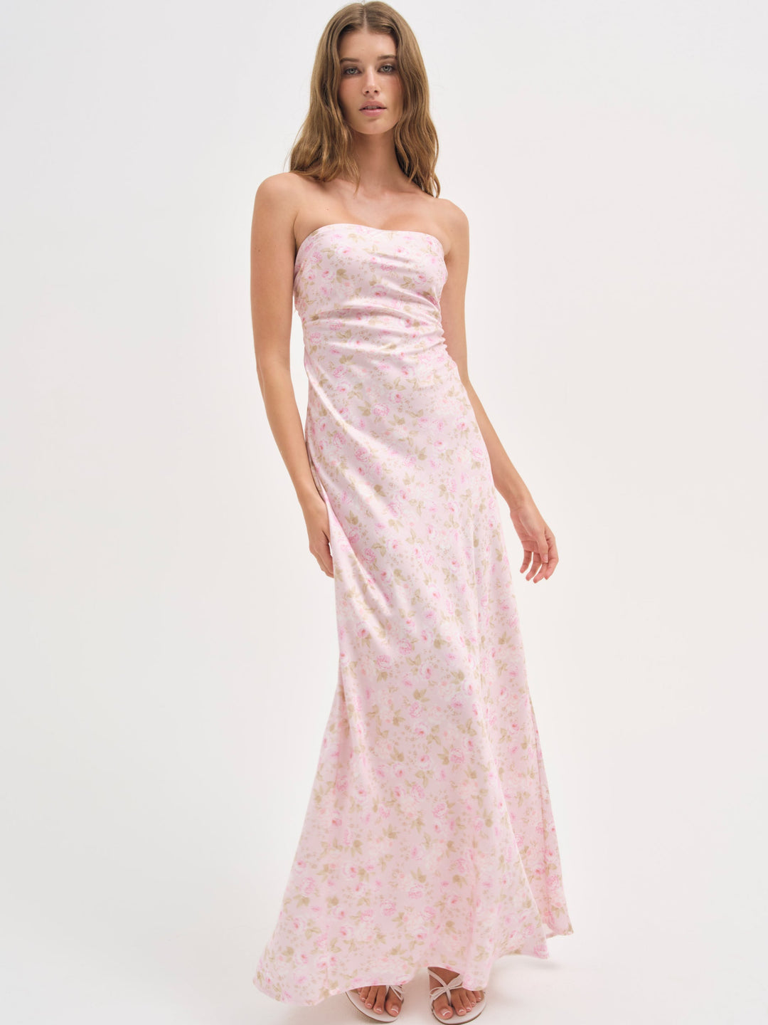 For Love and Lemons Carla Strapless Maxi Dress - Pink