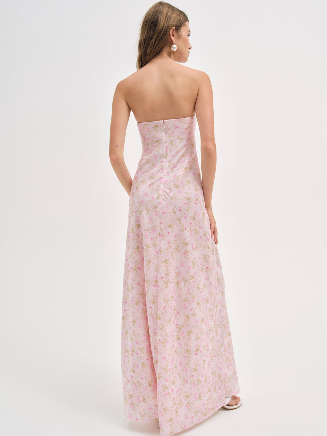 For Love and Lemons Carla Strapless Maxi Dress - Pink