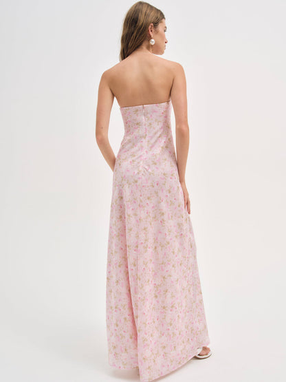 For Love and Lemons Carla Strapless Maxi Dress - Pink