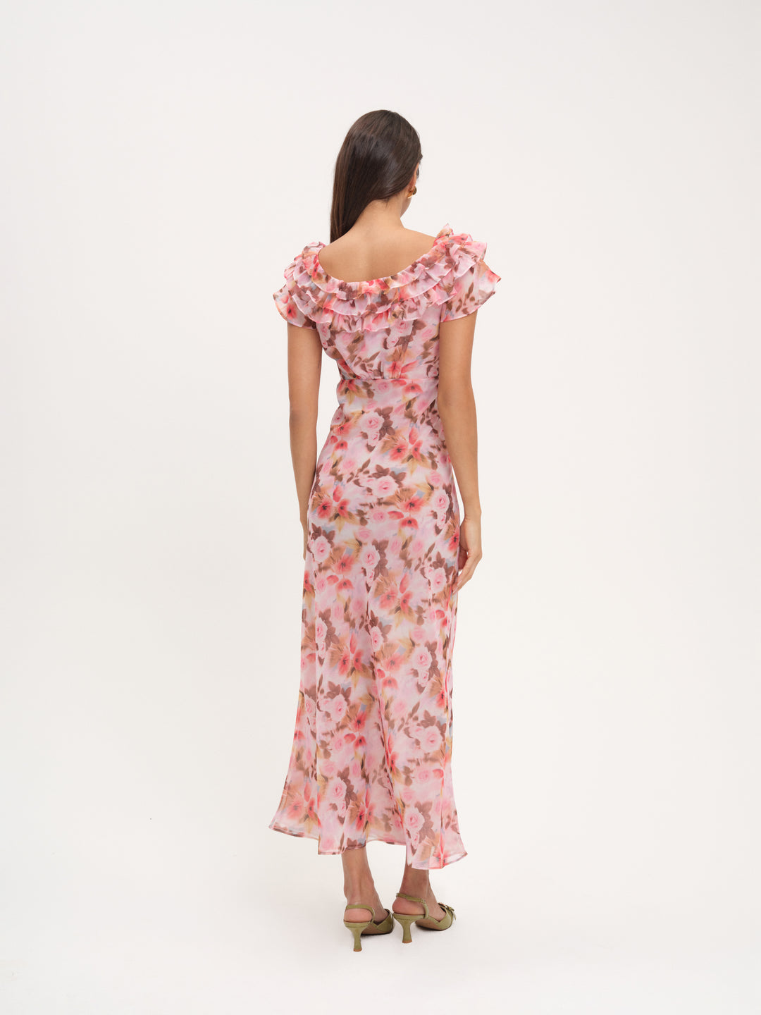 For Love and Lemons Fallen Floral Maxi Dress - Pink