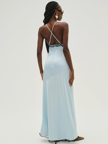 For Love and Lemons Mariella Maxi Dress - Blue