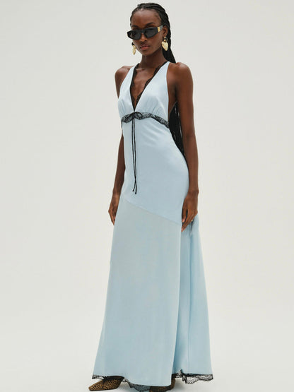 For Love and Lemons Mariella Maxi Dress - Blue