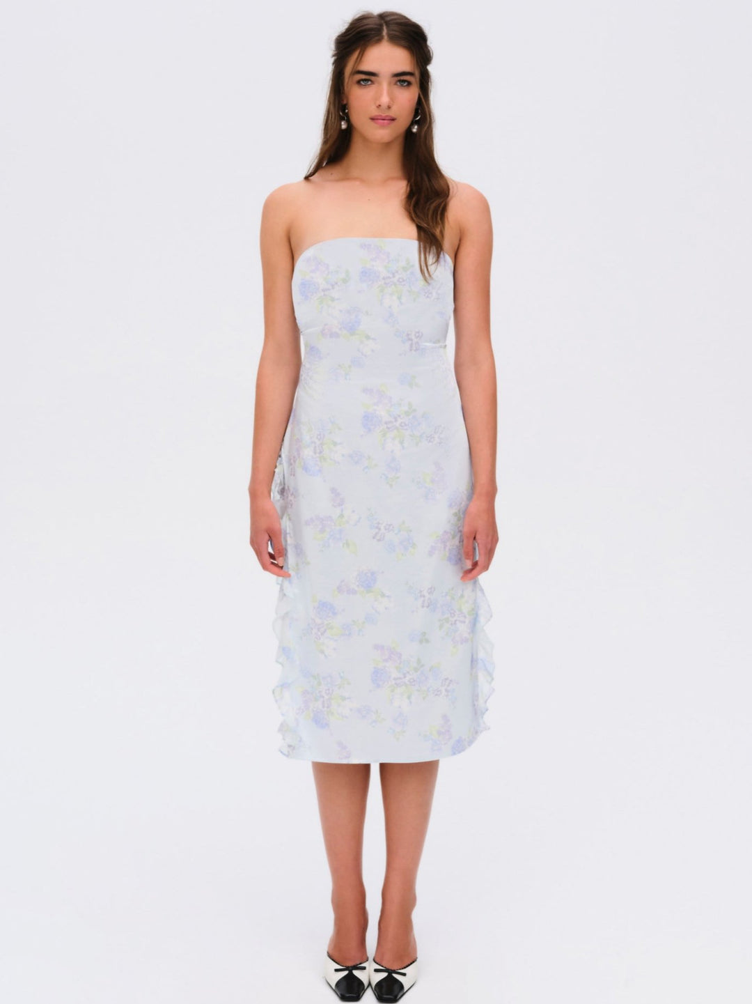 For Love and Lemons Marisa Midi Dress - Blue