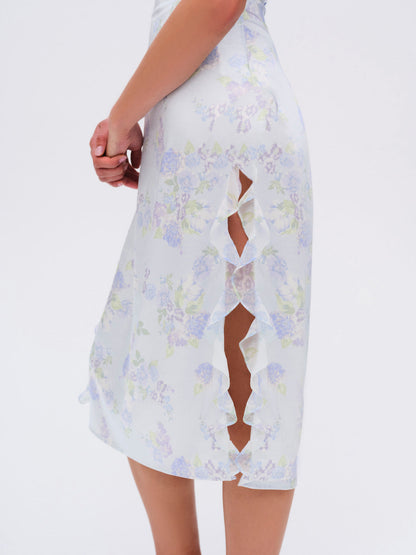 For Love and Lemons Marisa Midi Dress - Blue
