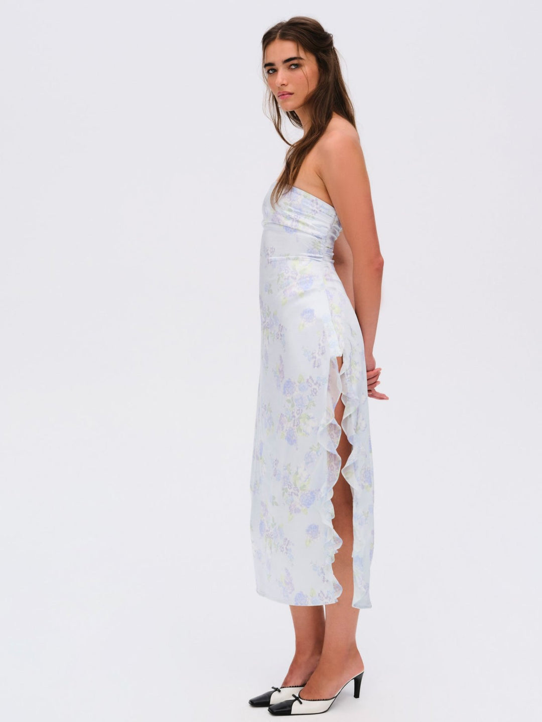 For Love and Lemons Marisa Midi Dress - Blue