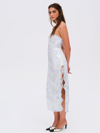 For Love and Lemons Marisa Midi Dress - Blue