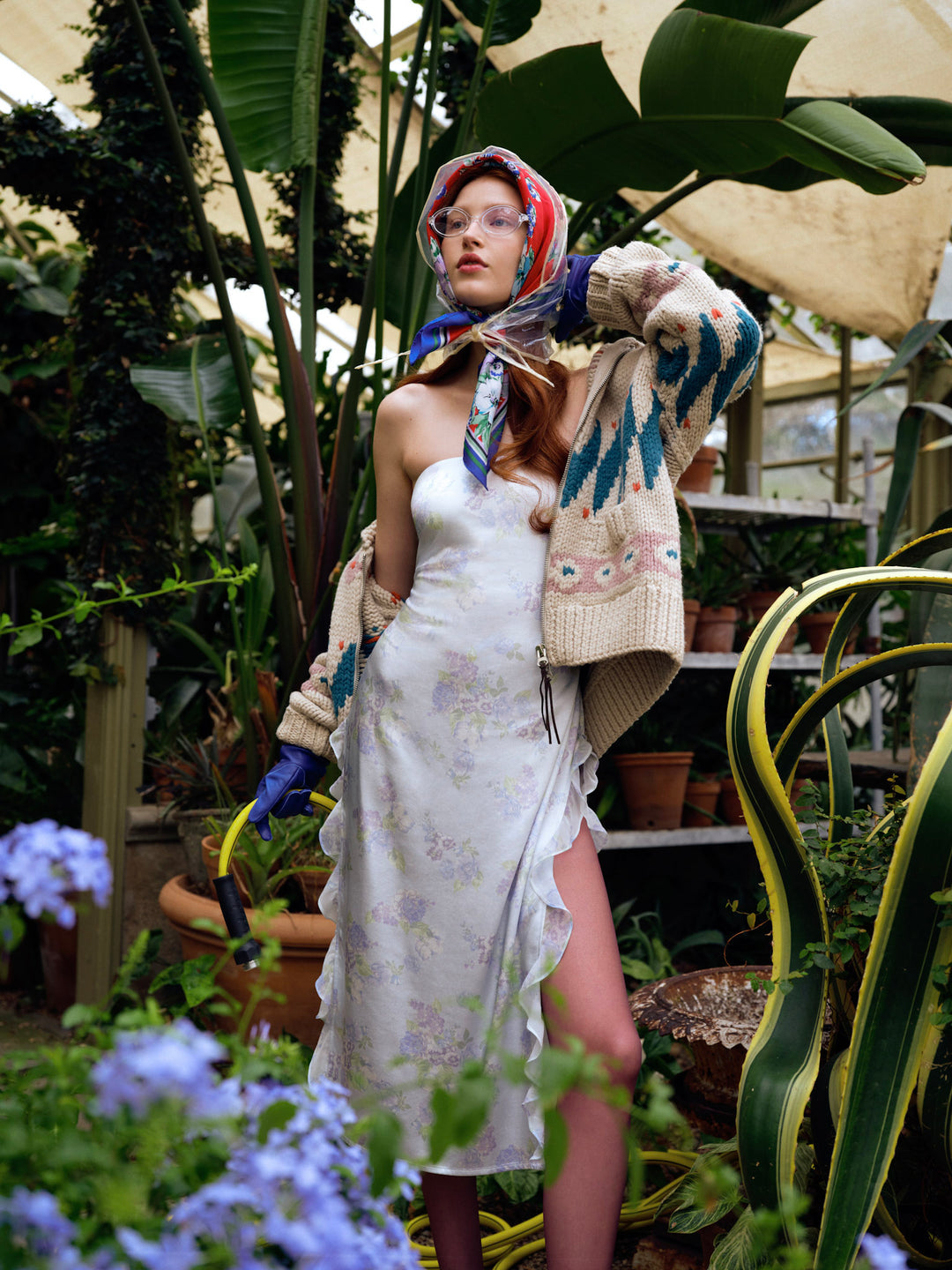 For Love and Lemons Marisa Midi Dress - Blue