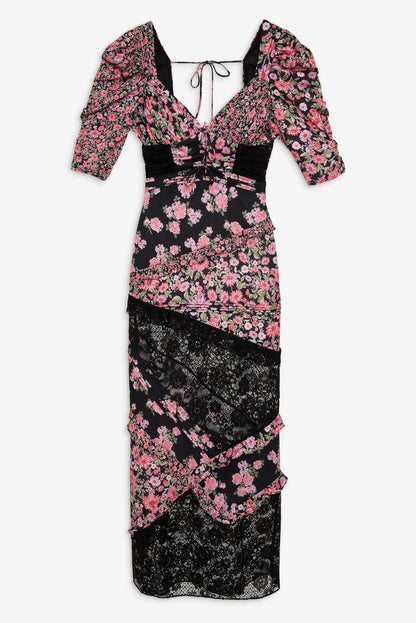 For Love and Lemons Emalyn Maxi Dress - Black