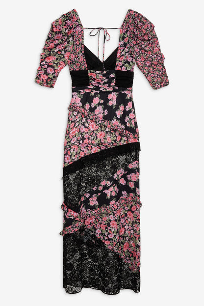 For Love and Lemons Emalyn Maxi Dress - Black