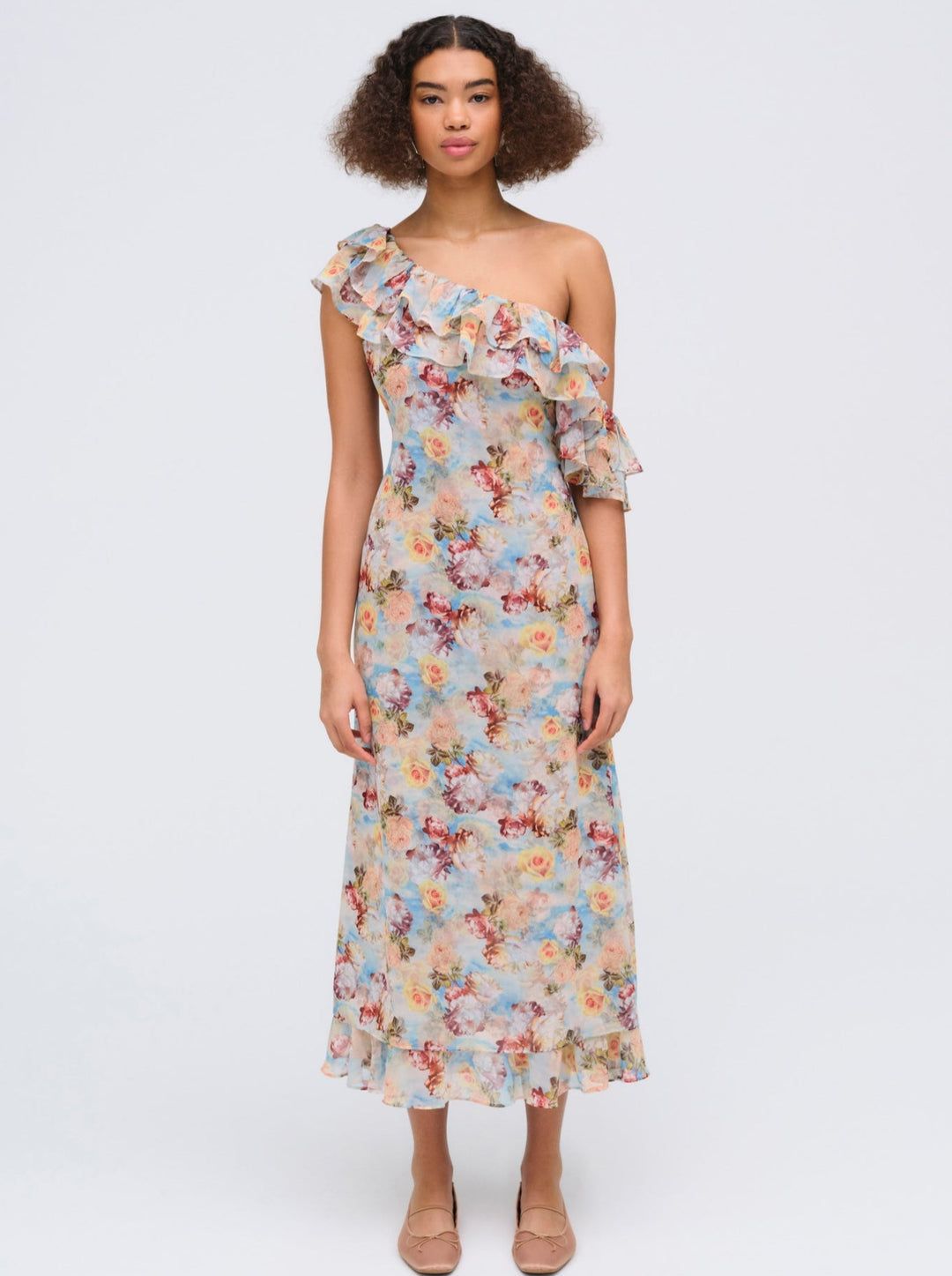 For Love and Lemons Delphine Midi Dress - Blue