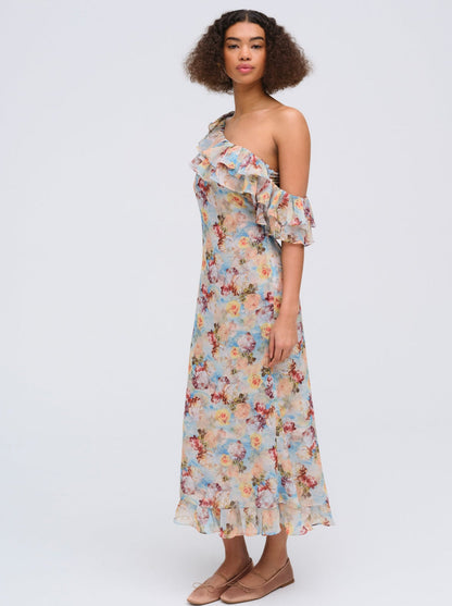 For Love and Lemons Delphine Midi Dress - Blue