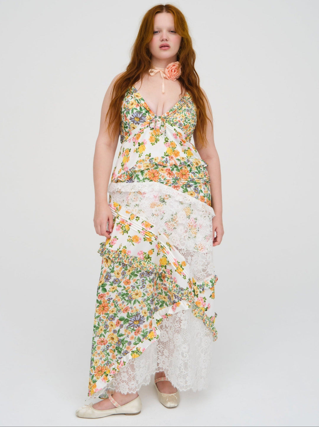 For Love and Lemons Rosalyn Maxi Dress - Green - Marigold