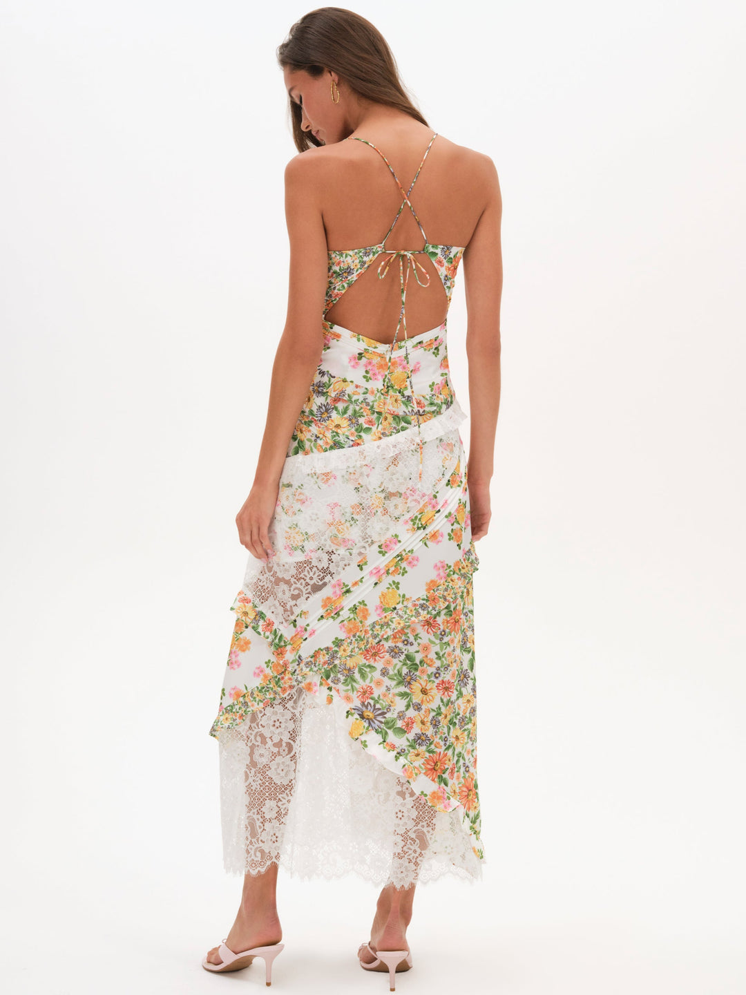 For Love and Lemons Rosalyn Maxi Dress - Green - Marigold