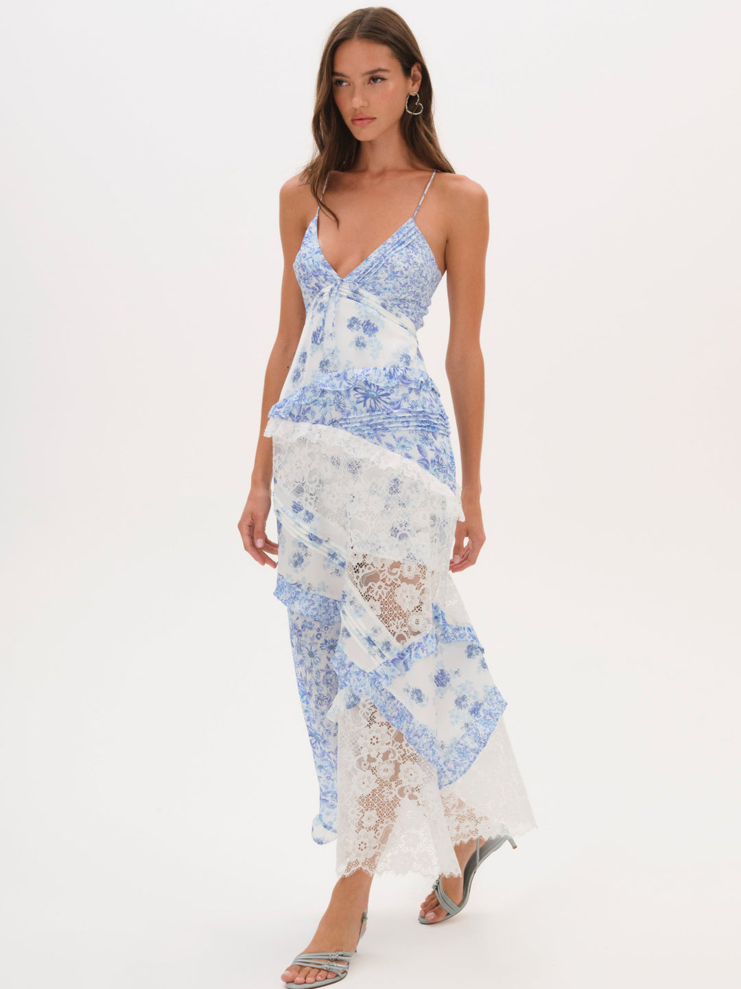 For Love and Lemons Rosalyn Maxi Dress - Blue
