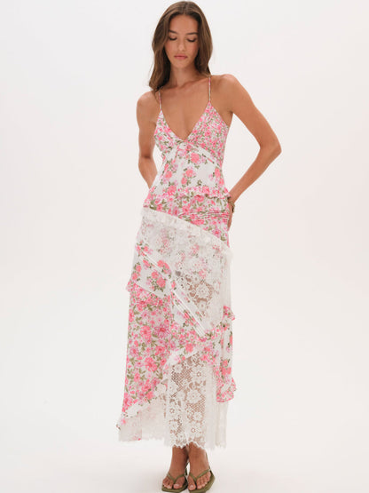 For Love and Lemons Rosalyn Maxi Dress - Pink