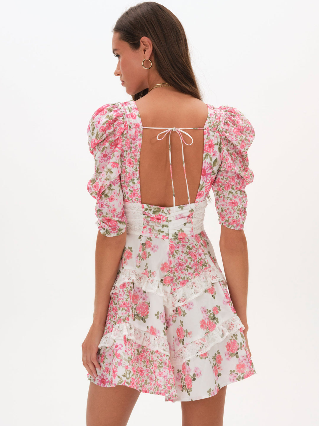 For Love and Lemons Rosalyn Mini Dress - Pink