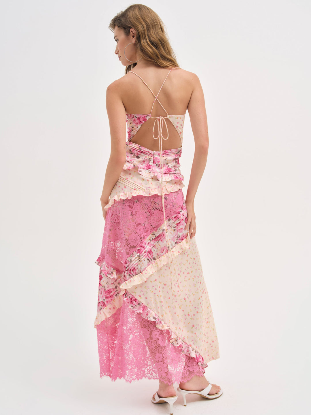 For Love and Lemons Rosalyn Maxi Dress - Coral
