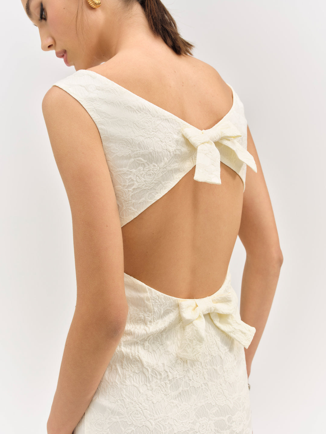 For Love and Lemons Rosie Jacquard Mini Dress - Cream