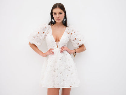 For Love and Lemons Leighton Mini Dress - White
