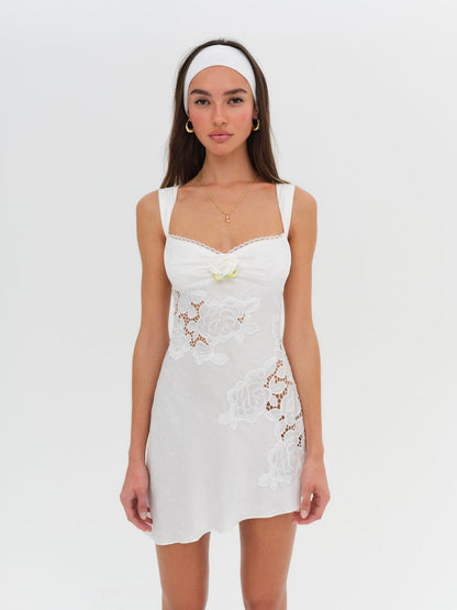 For Love and Lemons Claudia Mini Dress - White