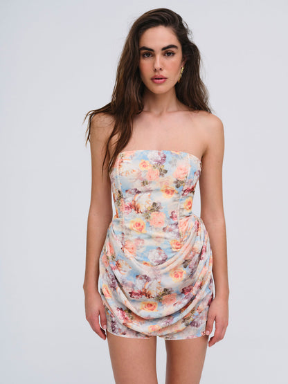 For Love and Lemons Delphine Mini Dress - Blue