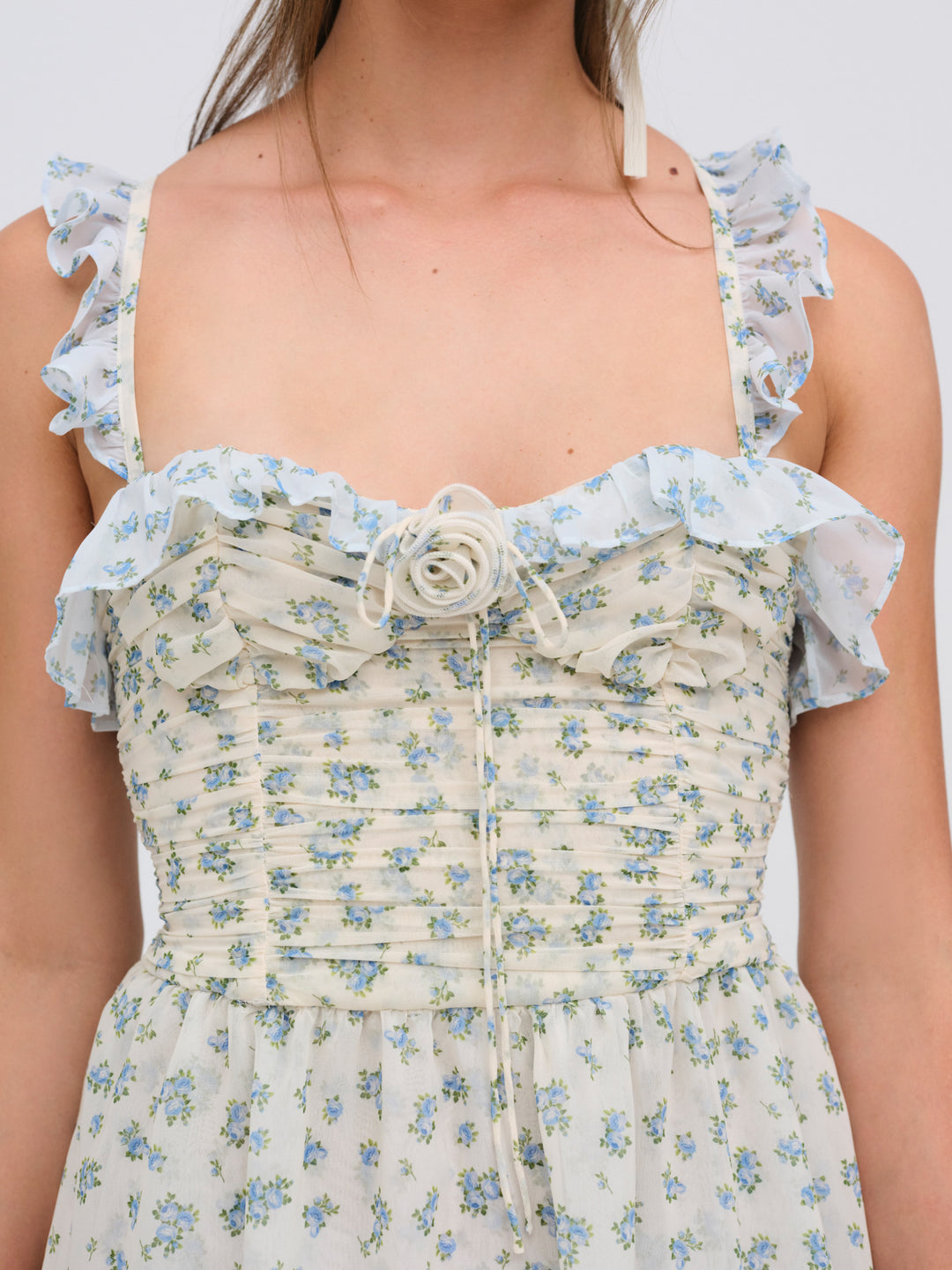For Love and Lemons Chateau Mini Dress - Blue