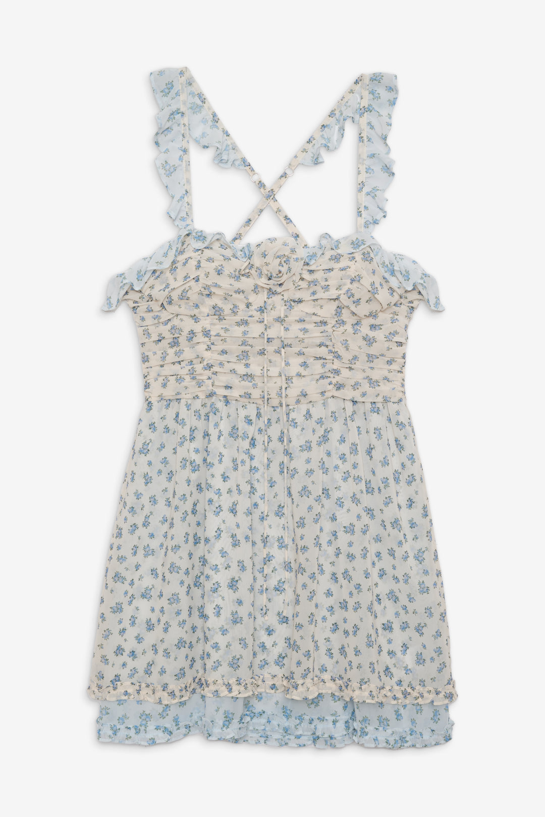 For Love and Lemons Chateau Mini Dress - Blue
