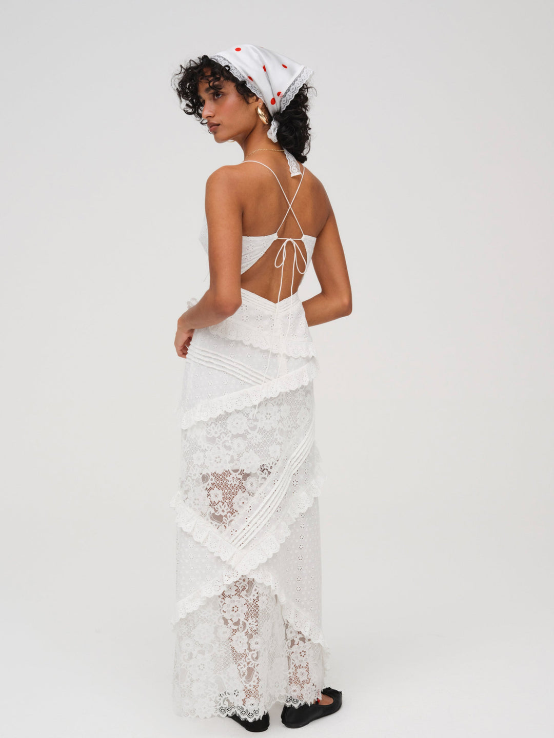 For Love and Lemons Rosalyn Maxi Dress - White