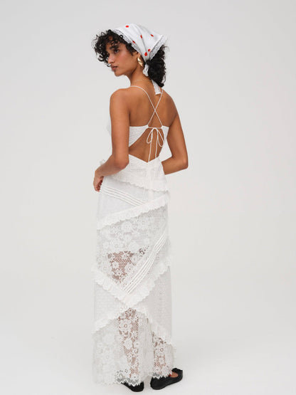 For Love and Lemons Rosalyn Maxi Dress - White