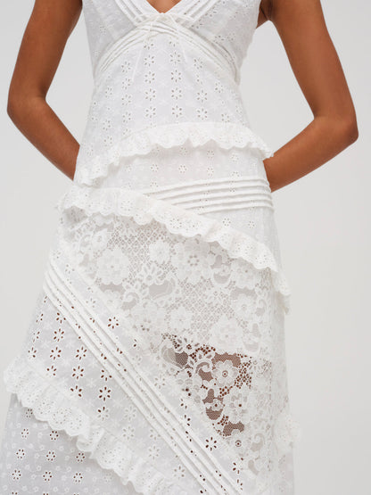 For Love and Lemons Rosalyn Maxi Dress - White