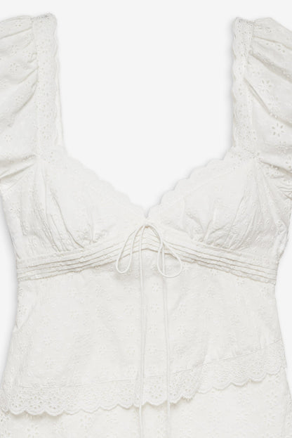 For Love and Lemons Rosalyn Mini Dress - White