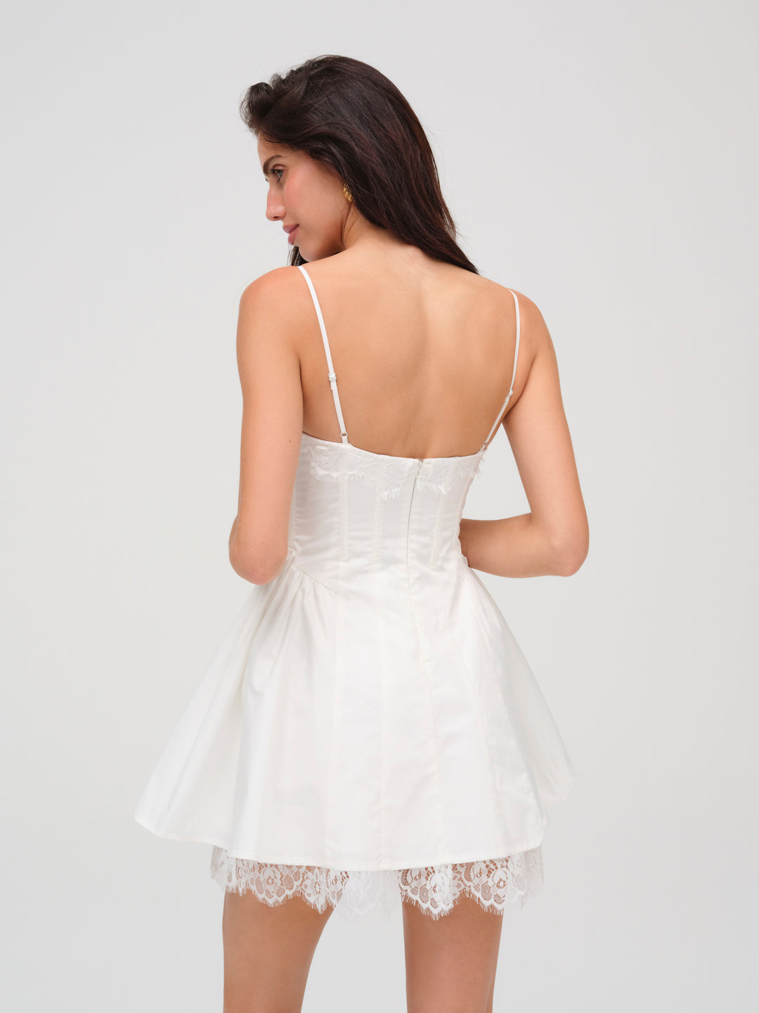 For Love and Lemons Shae Mini Dress - White