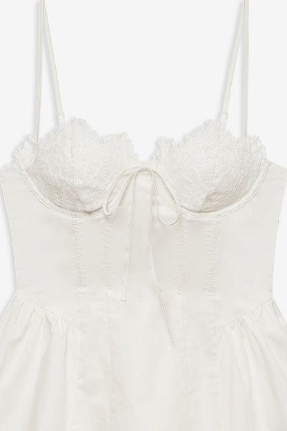 For Love and Lemons Shae Mini Dress - White
