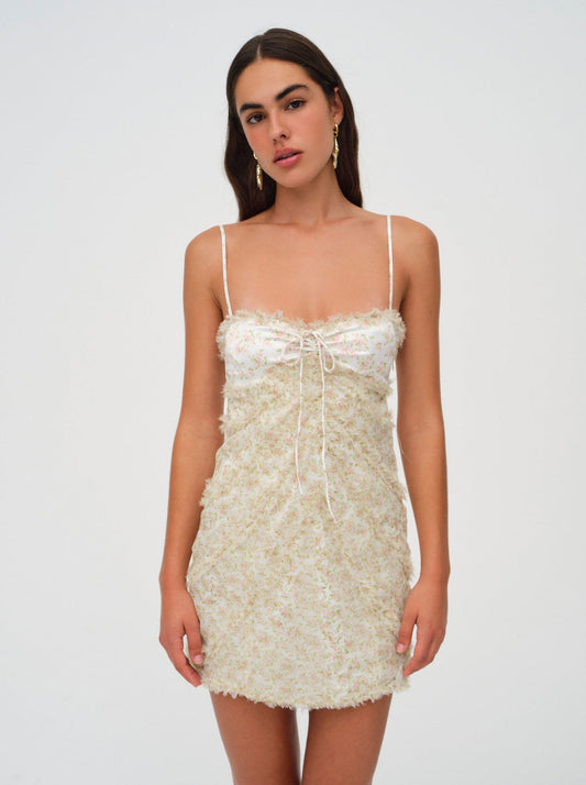 For Love and Lemons Chania Mini Dress - Yellow