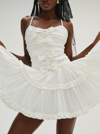 For Love and Lemons Whipped Cream Taffeta Mini Dress - White