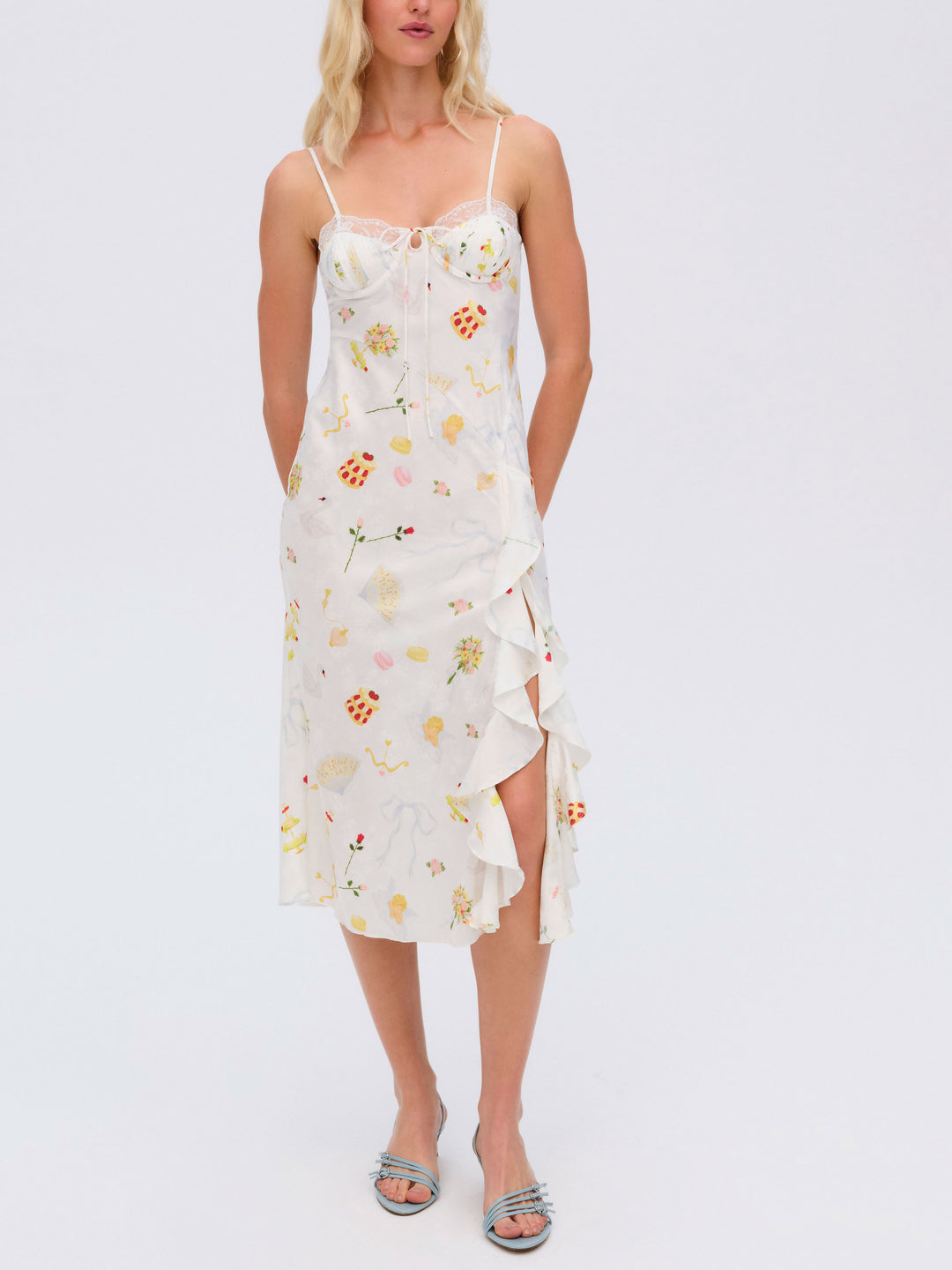 For Love and Lemons Chania Midi Dress - White