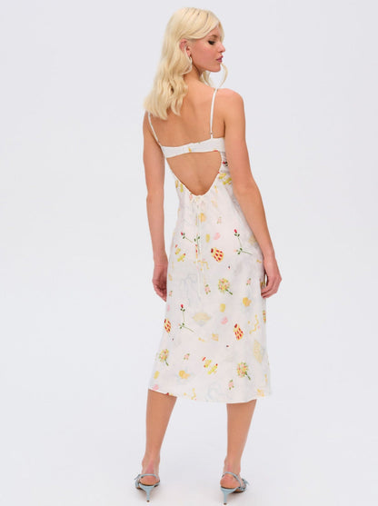 For Love and Lemons Chania Midi Dress - White
