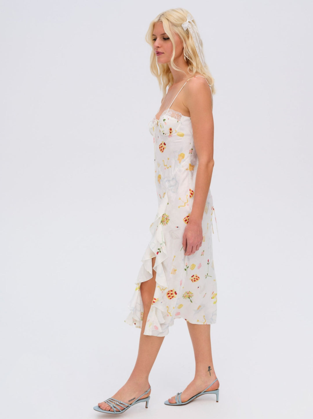 For Love and Lemons Chania Midi Dress - White