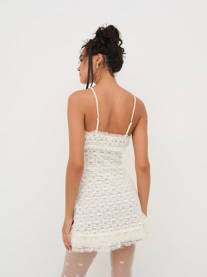 For Love and Lemons Reba Slip Dress - White