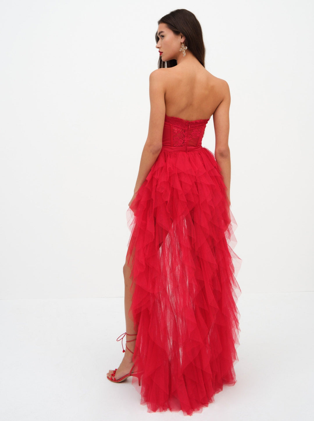 For Love and Lemons Bustier Gown - Red